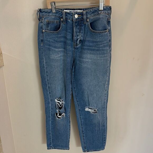 Brandy Melville Jeans High Rise Mom Jeans with Distressing - Picture 1 of 7